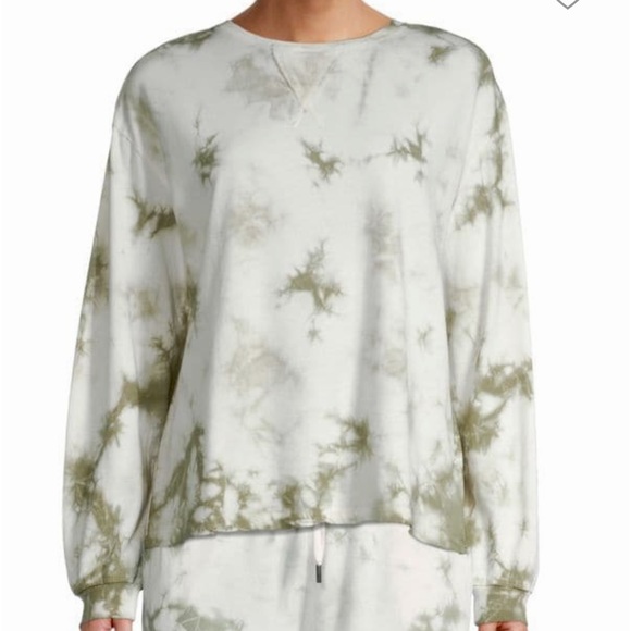 C&C California Green/White Tie Dye Light Weight Long Sleeve Sweater Size Medium - Picture 10 of 10